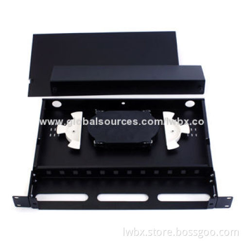 Adjustable LWL Splice Box 1U with Metal Housing, Suitable for 24 x ST